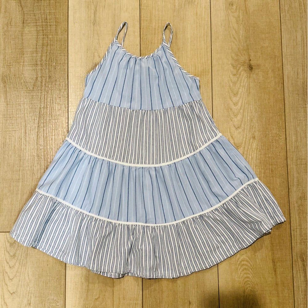Polo Ralph Lauren Girls Blue and White Striped Dress